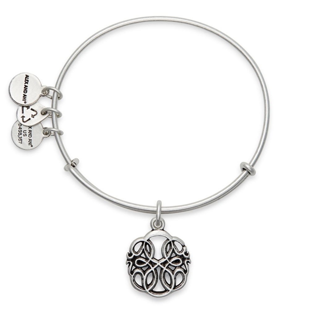 ALEX AND ANI - PATH OF LIFE - SILVER CHARM BANGLE